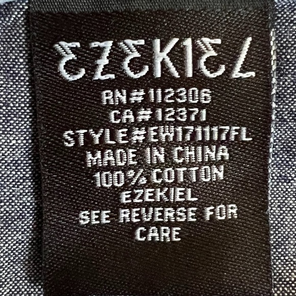 New Ezekiel Targaryen Blue Chambray Stitch Fix Cotton Shorts Sz. 42‎ - Picture 9 of 10